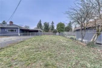 This is the fully fenced dog run area.
