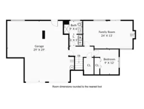 Spacious two-car garage boasting an impressive 770 sq ft — extra wide and deep, ideal for storage, hobbies, or a workshop, with convenient access to the backyard.