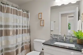 Main Bath on Lower level