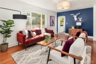 Living room with picture window
