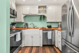 Cottage kitchen.  Perfect for baking bread.
