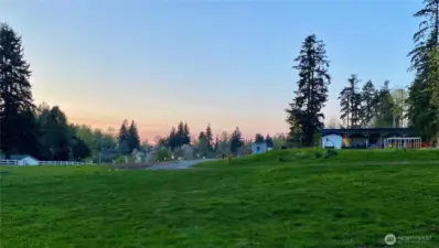 Field behind the house near the forest.  Elk love to graze here.
