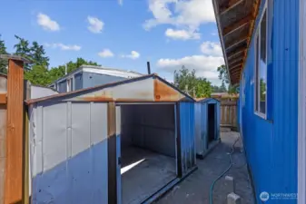 2 sheds provide ample storage space