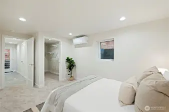 Heated tile outside the bedroom.