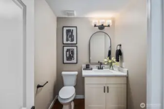 half bath main floor