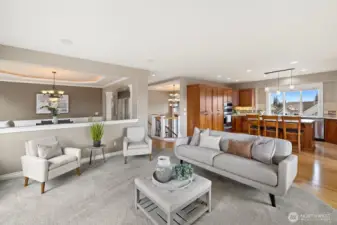 Spacious open floor plan is perfect for entertaining or private enjoyment.  Natural light and views from every angle!