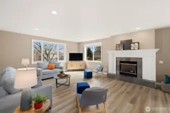 Second living space downstairs with separate entrance!  Perfect for multigenerational living, teen hangout space or perhaps even rental!