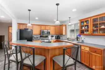 More kitchen space.