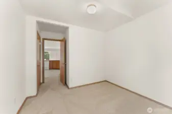 bedroom with large closet