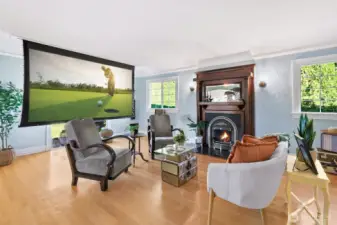 Drop down screen and projector included!