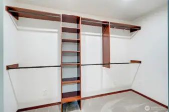 Primary walk in closet