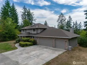 Extra large driveway parking for this custom built home