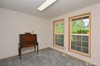 Den/office off the entry with double doors