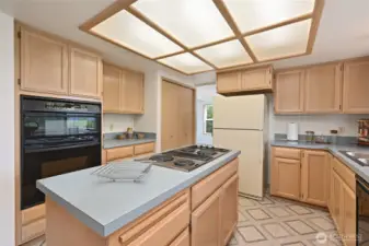 All appliances included in this large kitchen