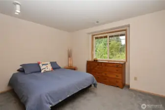 1st bedroom at top of the stairs faces the front of the house