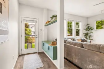 Seamless flow from the living room to the backyard for effortless indoor-outdoor living.
