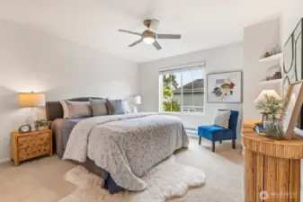 Your master bedroom is large and comfortable, offering an en suite bathroom and spacious walk-in closet.