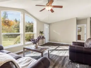 Vaulted ceilings throughout