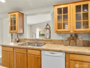 Gaze out at the pastures as you clean up!