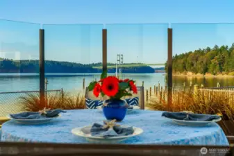 Breathtaking views from the private patio off the kitchen.