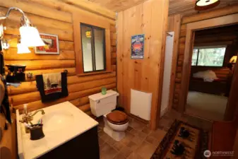 3/4 bathroom off the front entrance