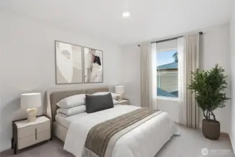 Additional bedroom upstairs.   Pictures are for representational purposes only, colors and features may vary.