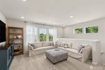 Tons of light in the loft area. Pictures are for representation only as colors and options will vary.