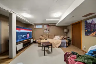 Living room area in the Basement ADU.