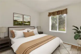 Virtual Staged 2nd bedroom.