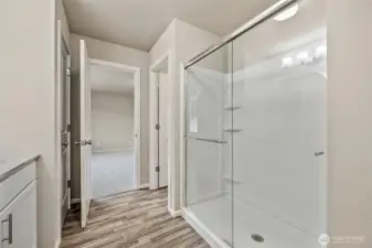 Primary Bathroom-Interior Pictures: Disclaimer- Photos are of another Finley floor plan from a previous community, photos are for illustrative purposes only. Finishes, flooring, upgrades, or other features may vary.