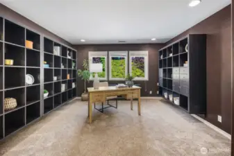 Primary suite office, library, nursery