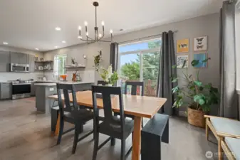 From the dining room, you have deck access - perfect for summer BBQs.