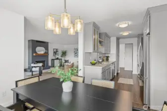 Connected and cohesive the flow from dining to kitchen to living feels curated yet comfortable, with timeless elements anchoring every zone.