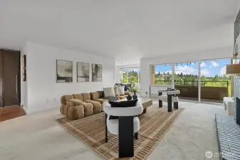 Generously sized with territorial views, this living space offers the perfect setting to relax or entertain.