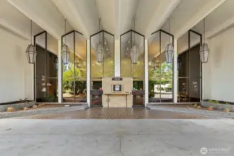 Convenient covered entry with level drop-off and elevator access, no stairs between the front door and your unit.