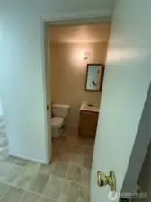 Half bath in the hall