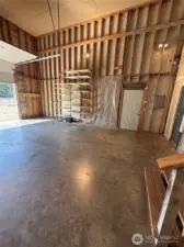 Side door to covered patio
