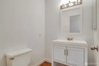 Half bath in hallway