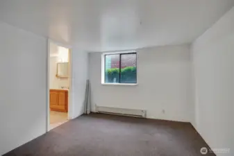 Lower-level basement space.