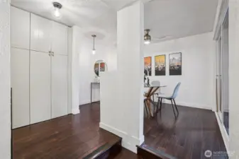 Built-ins connecting the Kitchen with the Dining Room
