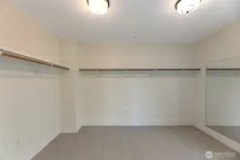 Walk in closet ready for your touches