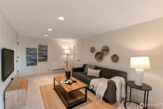 Media room in the ADU perfect for movies or for extended family to enjoy their own space