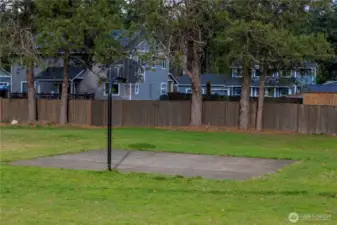 Basketball court at nearby Gehrke Park offers easy access to recreation and outdoor activity.