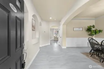 Luxe entryway and foyer