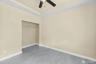 Coffered ceilings and ceiling fan