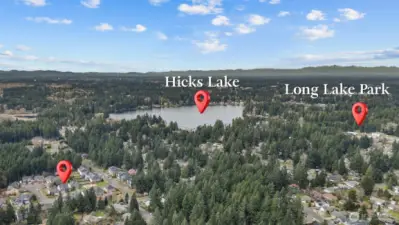 Minutes from Hicks and Long Lake