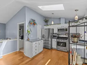 The island is movable to wherever works best for you.