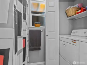 You also have the laundry closet in there.