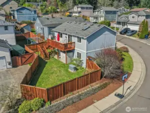 Amazing corner lot on a quiet street.