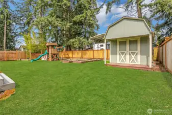 Storage shed with power